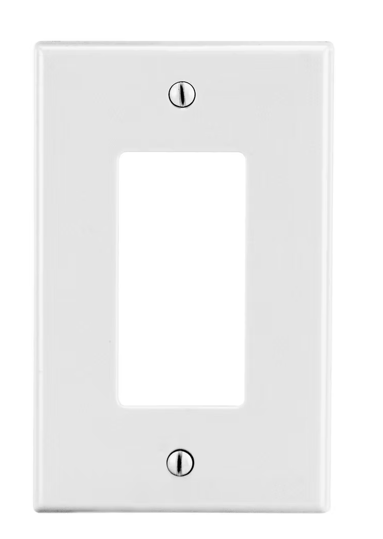 Hubbel Wallplate 1 Gang Decor White