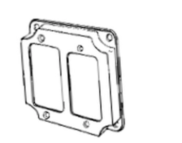 4IN SQ CVR (2) GFCI/DECORA SWITCH