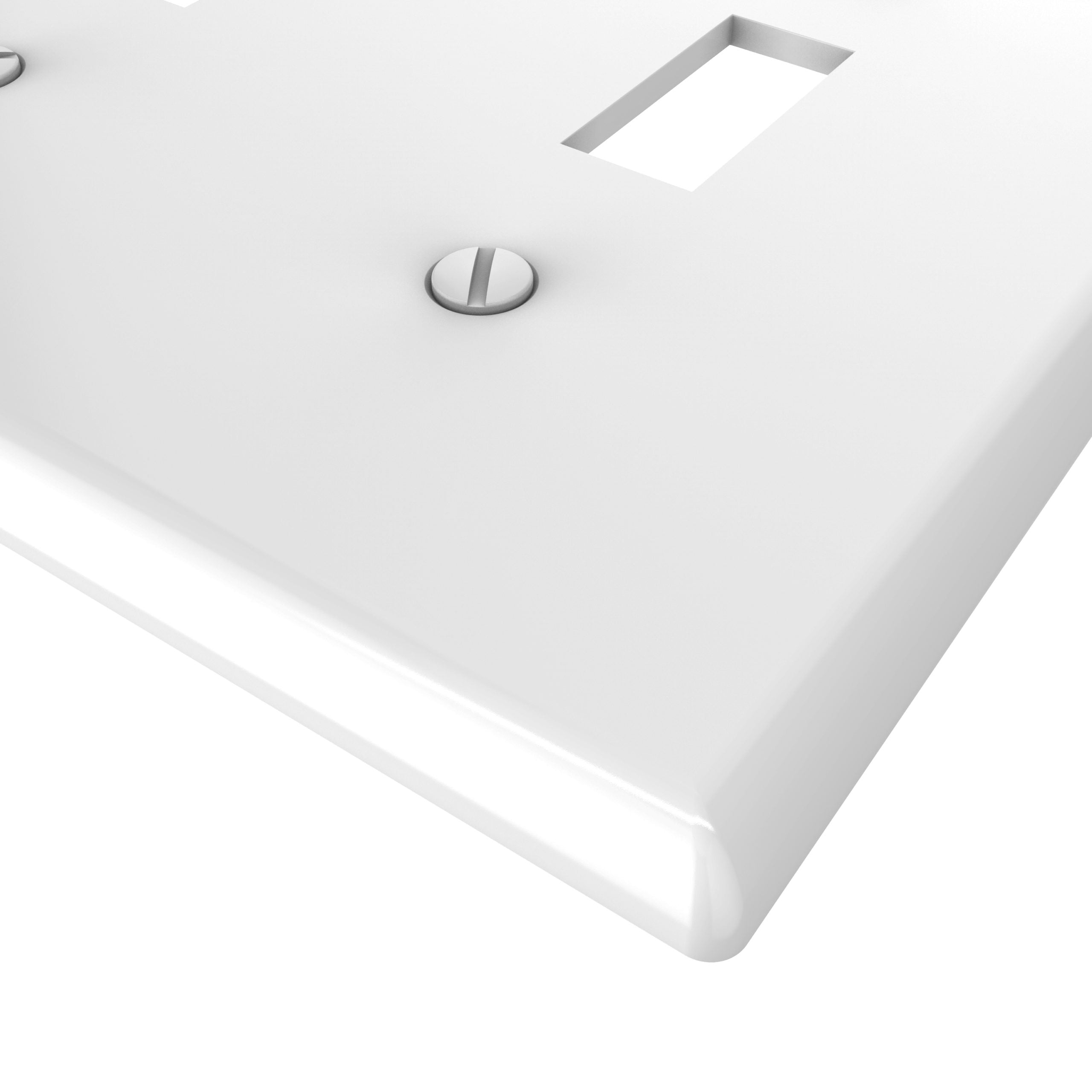 2-Gang Toggle Switch Wall Plate, Mid Size, Polycarbonate Thermoplastic