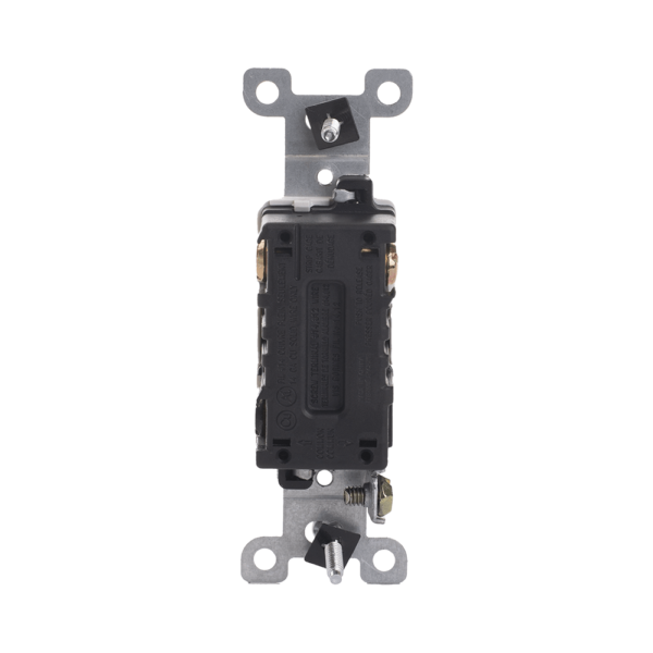 Toggle Framed AC Pole Quiet Switch, 3-Way, 15 Amp/120 Volt, Grounding, Side or Push-In Wire