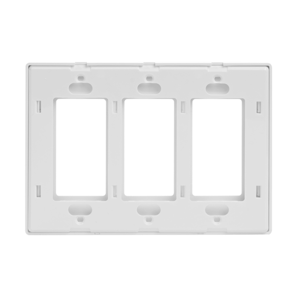 3-Gang Decorator Screwless Wall Plate