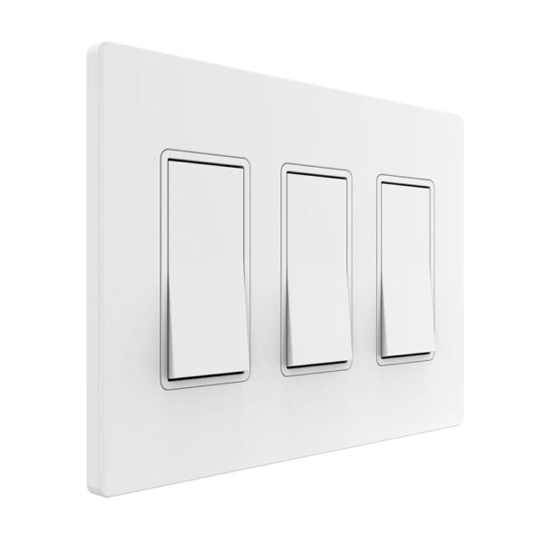 3-Gang Decorator Screwless Wall Plate