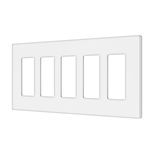 5-Gang Decorator Screwless Wall Plate