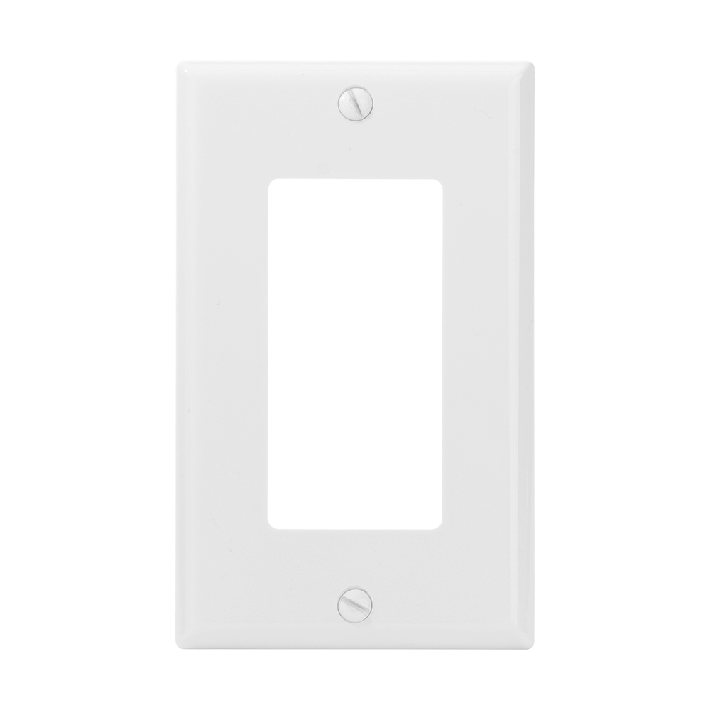 1-Gang Decorator/GFCI Device Wall Plate, Mid Size, Polycarbonate Thermoplastic
