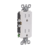 Decorator Duplex Receptacle,15 Amp/125 Volt, Tamper-Resistant, 5-15R, 2-Pole, 3-Wire, Grounding, Side or Push-In Wire