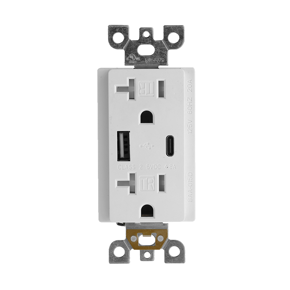 20A Type A/C USB Charger Receptacle Tamper Resistant