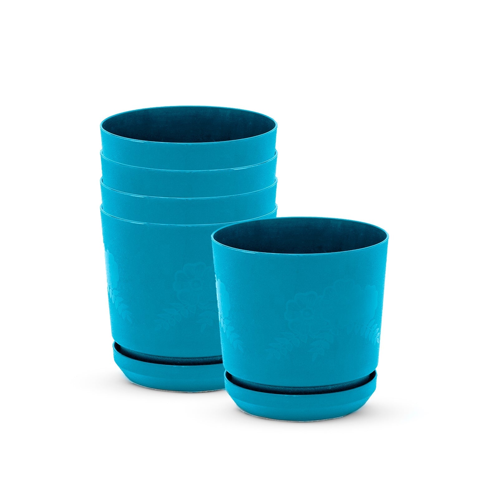Cylindrical Pot 12" Floral - Artistic Line