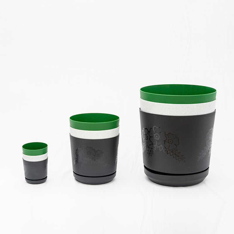 Cylindrical Pot 4" Floral - Artistic Line