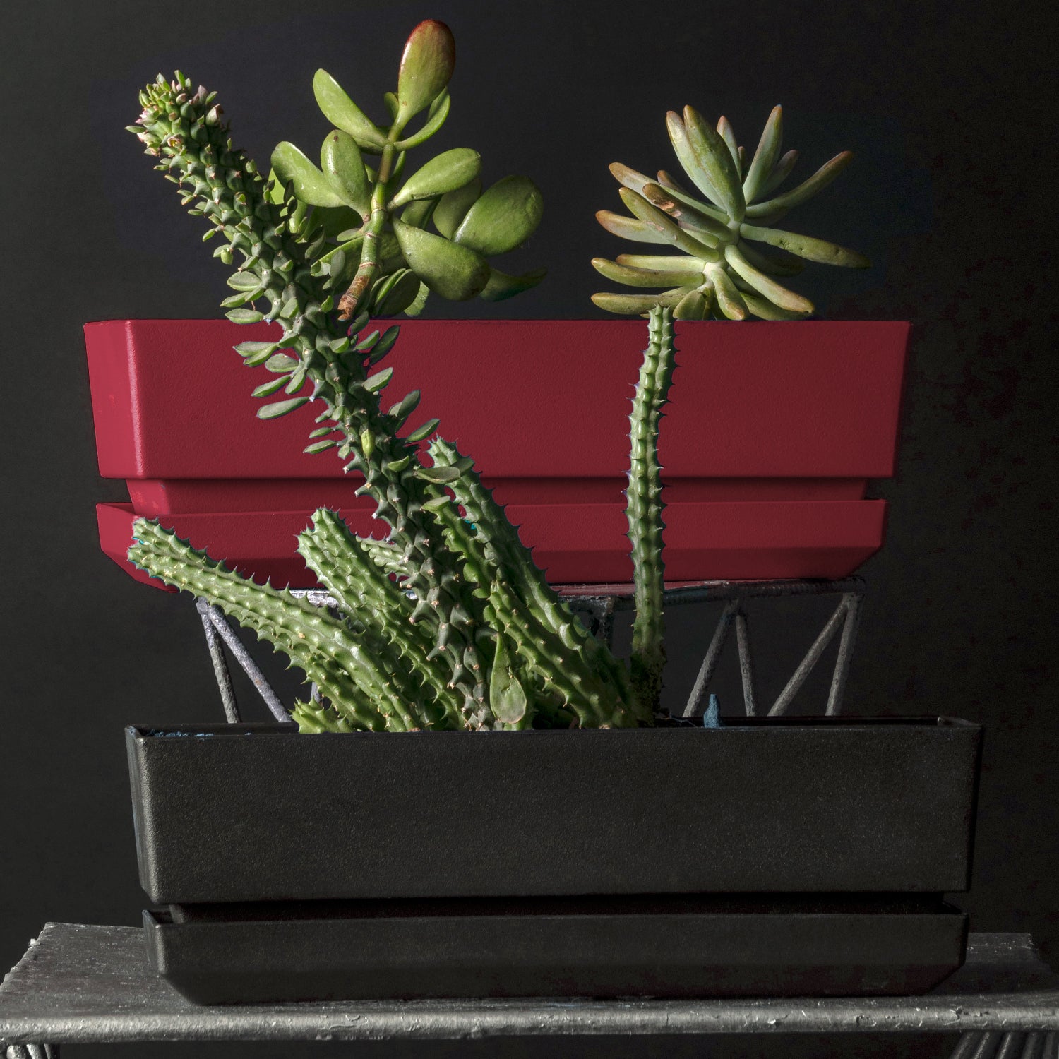 Rectangular Pot 12" L30 Textured Finish - Artistic Line