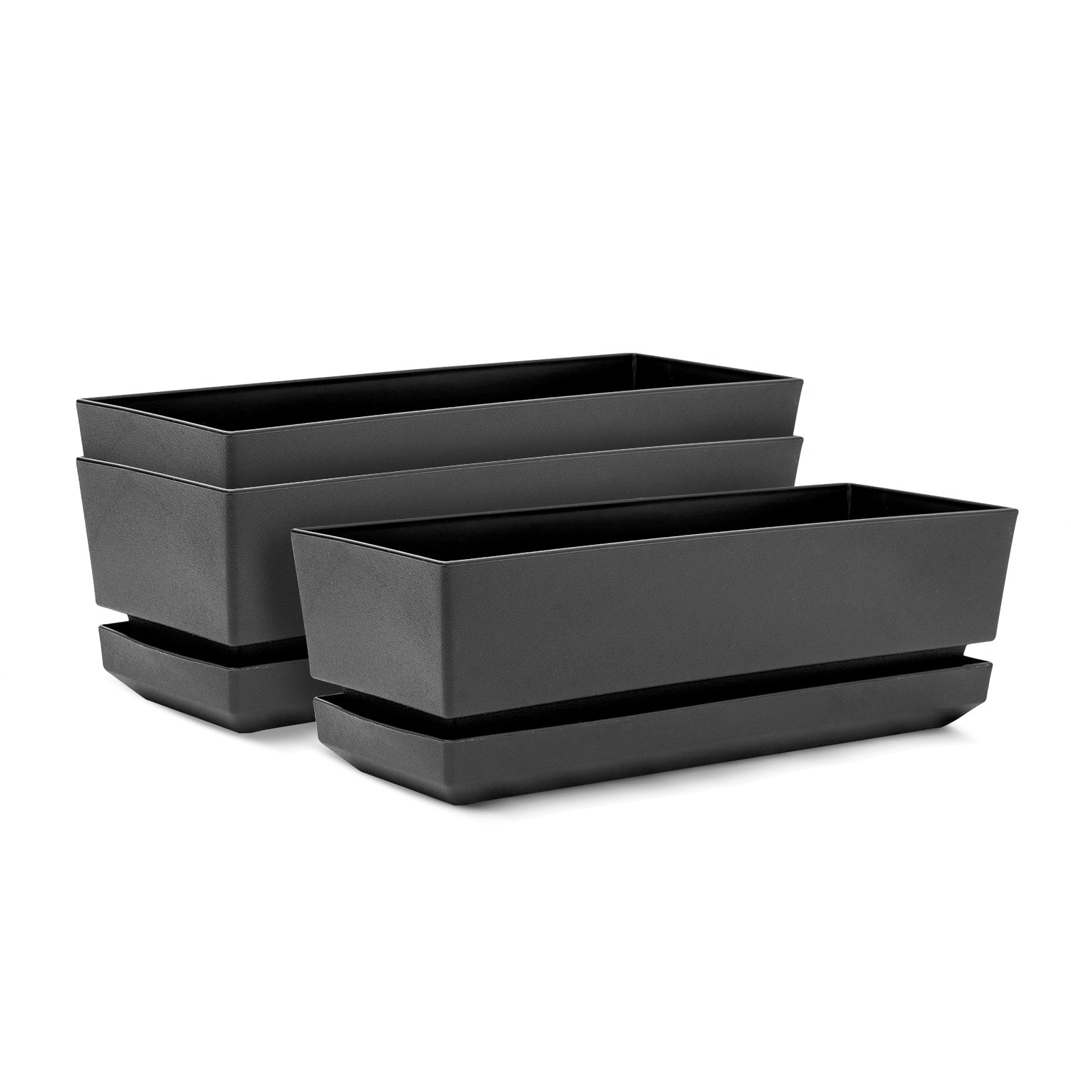 Rectangular Pot 12" L30 Textured Finish - Artistic Line