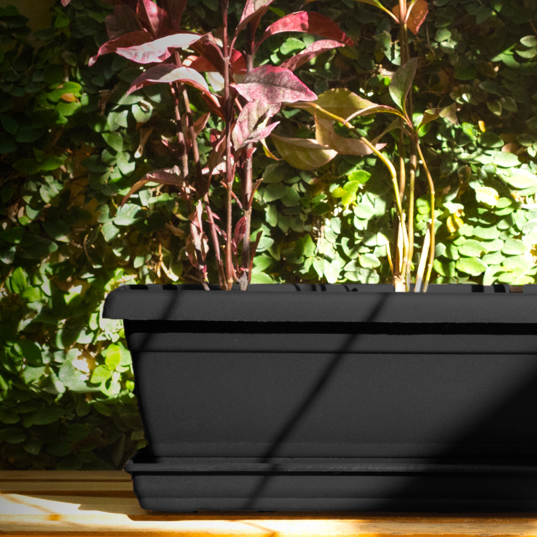 Rectangular Flower Pot 20" D52 Black - Classic Line.