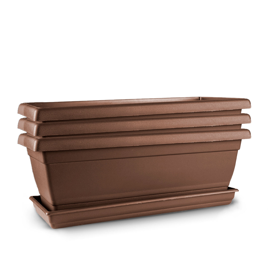 Rectangular Flower Pot 20" D52 Brown - Classic Line.