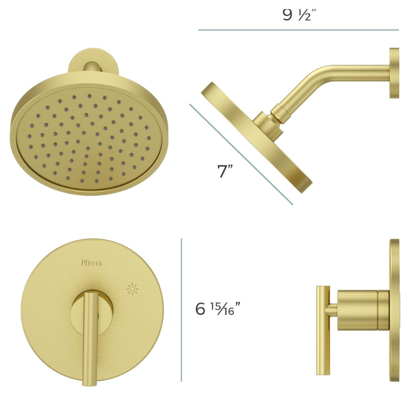 Pfister Contempra Handle Shower Trim Gold LG897NCBG