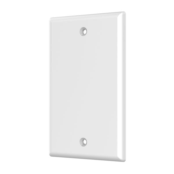 1-Gang Blank Wall Plate, Standard Size, Polycarbonate Thermoplastic
