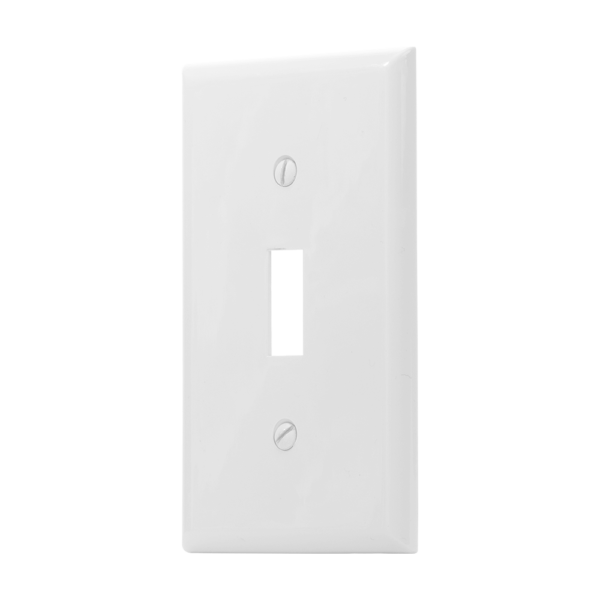 1-Gang Toggle Switch Wall Plate, Standard Size, Polycarbonate Thermoplastic