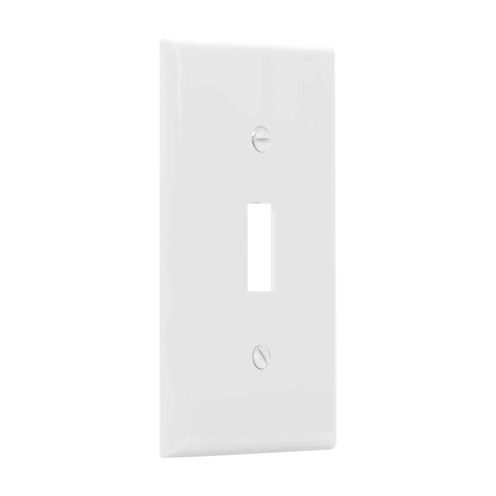 1-Gang Toggle Switch Wall Plate, Standard Size, Polycarbonate Thermoplastic