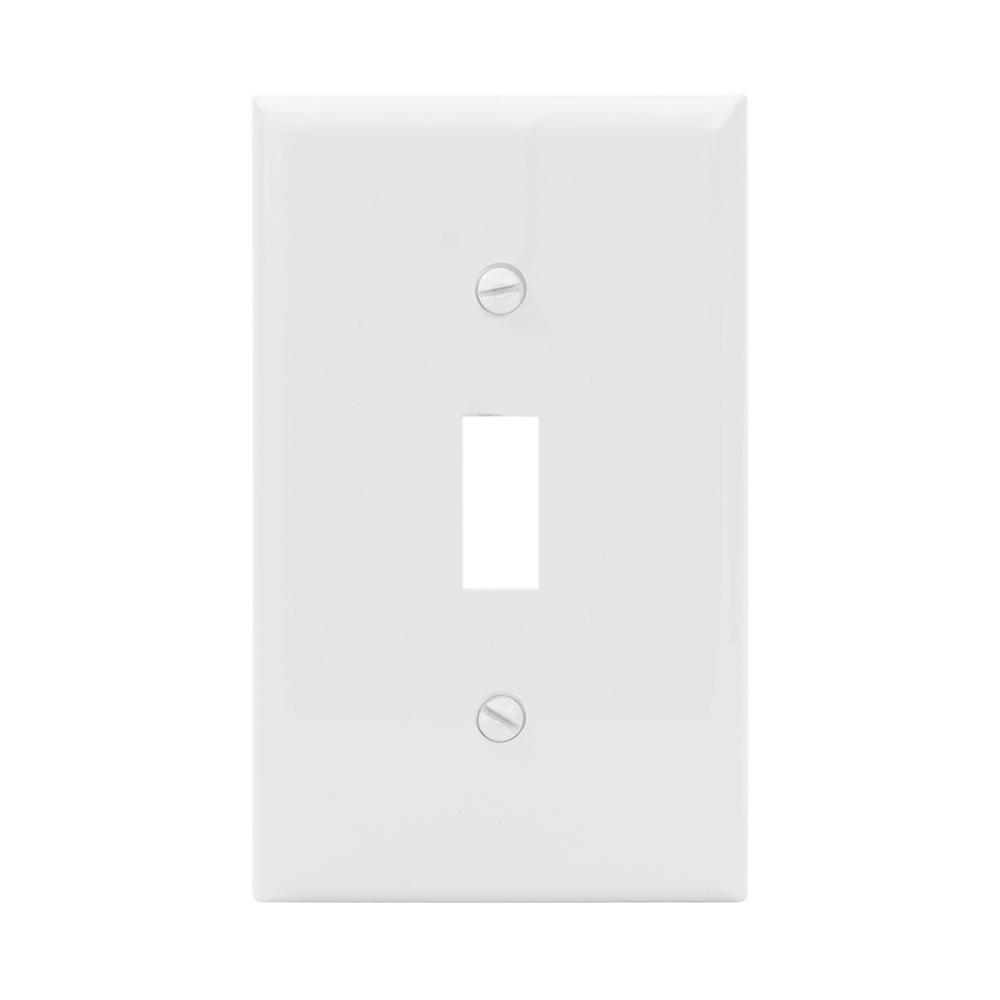 1-Gang Toggle Switch Wall Plate, Standard Size, Polycarbonate Thermoplastic