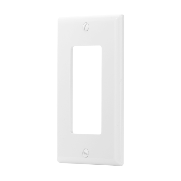 1-Gang Decorator/GFCI Device Wall Plate, Standard Size, Polycarbonate Thermoplastic