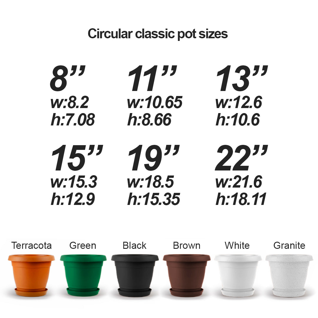 plant pots sizes plastic Planter 19"