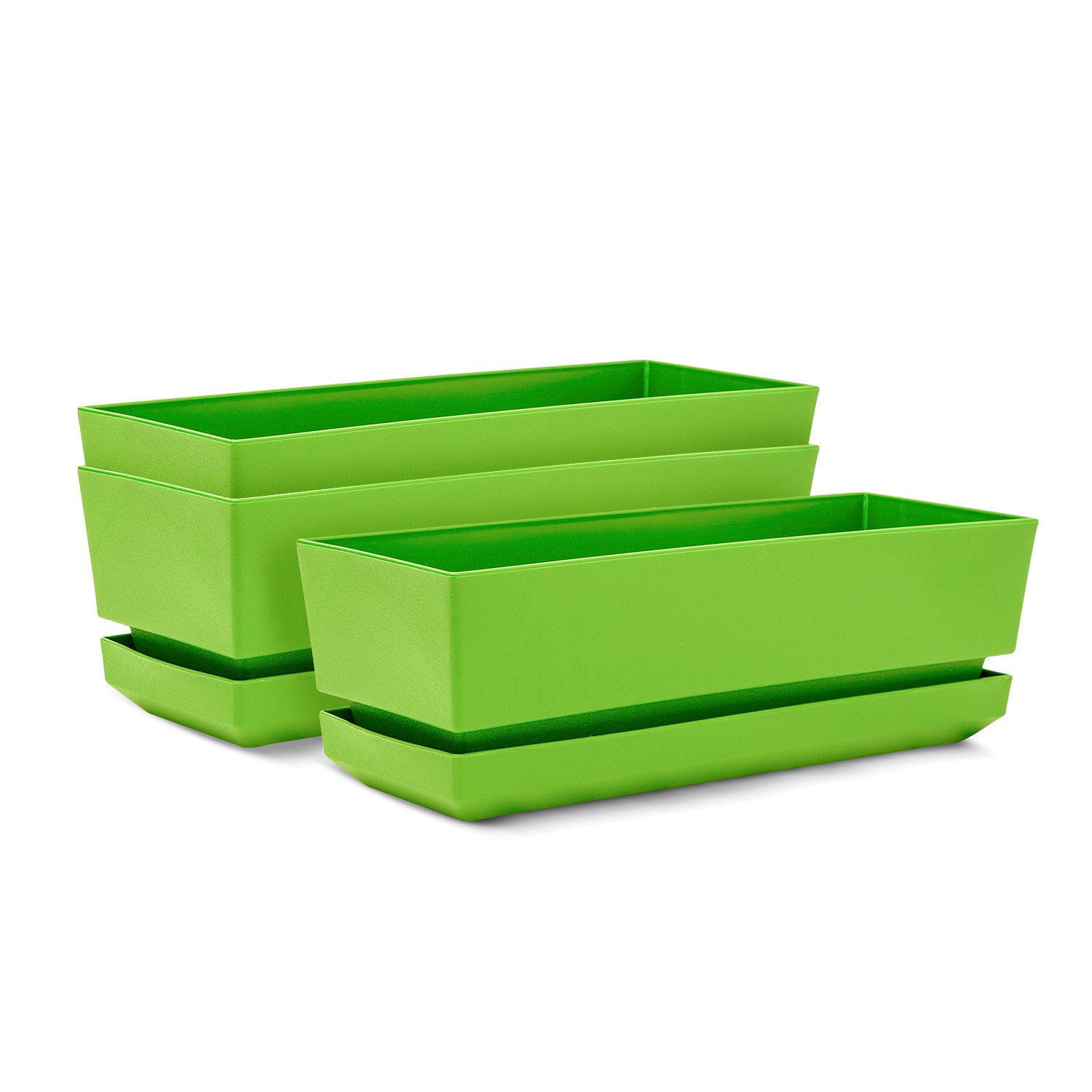 Box Of 12 Rectangular Plastic Storage Container With Pots